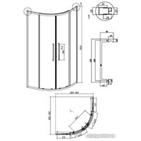 Душевой уголок Grossman Cosmo 90x90x195 301.K33.02.9090.21.02 (черный матовый/шиншилла стекло) - Превью изображения №11 — Интернет-магазин samo.by