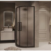 Душевой уголок Grossman Cosmo 90x90x195 301.K33.02.9090.21.02 (черный матовый/шиншилла стекло) - Превью изображения №7 — Интернет-магазин samo.by