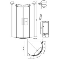 Душевой уголок Grossman Classic 90x90x195 301.K33.04.9090.10.00 (хром/прозрачное стекло) - Превью изображения №11 — Интернет-магазин samo.by