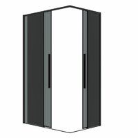 Душевой уголок Grossman Galaxy 100x70x195 300.K33.01.1070.21.10 (черный матовый/тонированное стекло) - Превью изображения №2 — Интернет-магазин samo.by
