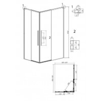Душевой уголок Grossman Galaxy 100x70x195 300.K33.01.1070.21.10 (черный матовый/тонированное стекло) - Превью изображения №11 — Интернет-магазин samo.by