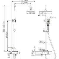 Душевая система  Wasserkraft A11301 - Превью изображения №2 — Интернет-магазин samo.by