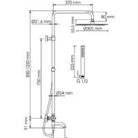 Душевая система  Wasserkraft A288.160.217.BM Thermo - Превью изображения №3 — Интернет-магазин samo.by