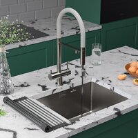 Кухонная мойка Roxen Uno 560210-54-GR сатин/текстурная (с ролл-матом и дозатором) - Превью изображения №3 — Интернет-магазин samo.by