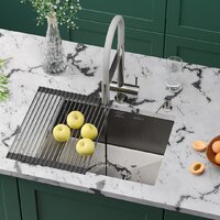 Кухонная мойка Roxen Uno 560210-54-GR сатин/текстурная (с ролл-матом и дозатором) - Превью изображения №2 — Интернет-магазин samo.by