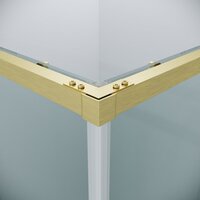 Душевой уголок Grossman Galaxy 100x90x195 300.K33.01.1090.32.00 (золото сатин/прозрачное стекло) - Превью изображения №4 — Интернет-магазин samo.by