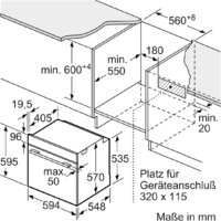 Электрический духовой шкаф Bosch Serie 2 HBA571BB4 - Превью изображения №6 — Интернет-магазин samo.by