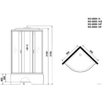 Душевая кабина Niagara NG-6508-14G 90x90x215 - Превью изображения №3 — Интернет-магазин samo.by