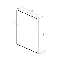  Wellsee Зеркало с фоновой LED-подсветкой 7 Rays' Spectrum 172201060, 80 х 100 см (с сенсором и регулировкой яркости освещения) - Превью изображения №9 — Интернет-магазин samo.by