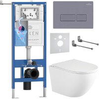 Roxen Antares Tornado Long в комплекте с инсталляцией StounFix Dual Fresh 6 в 1 868417 (кнопка: серый бетон матовая)