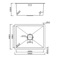 Кухонная мойка Roxen Uno 560210-54 под столешницу сатин/матовая поверхность (ролл-мат, дозатор, сифон) - Превью изображения №7 — Интернет-магазин samo.by