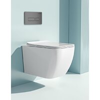 Унитаз подвесной Roxen Cube One Rimless 6 в 1 StounFix Dual Fresh 606295 (кнопка: матовая) - Превью изображения №11 — Интернет-магазин samo.by