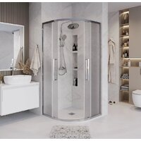 Душевой уголок Grossman Cosmo 90x90x195 301.K33.02.9090.10.02 (хром/шиншилла стекло) - Превью изображения №9 — Интернет-магазин samo.by