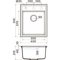 Кухонная мойка Omoikiri Daisen 42 ES 4997488 (espresso) - Превью изображения №3 — Интернет-магазин samo.by
