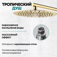 Душевая система  Grocenberg GB5099GO-1 (золото глянец) - Превью изображения №12 — Интернет-магазин samo.by