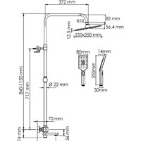 Душевая система  Wasserkraft A199.198.201.BG Thermo - Превью изображения №3 — Интернет-магазин samo.by