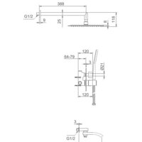 Душевая система  Gappo G7107-40 - Превью изображения №2 — Интернет-магазин samo.by