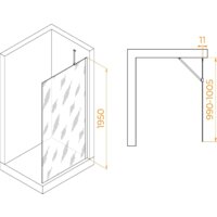 Душевая стенка RGW WA-102B 351010210-14 100 (черный/прозрачное стекло) - Превью изображения №2 — Интернет-магазин samo.by