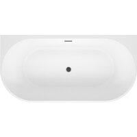 Ванна Wellsee Excellence Pro 150x73 28760203R (пристенная ванна белый глянец, экран, ножки, сифон-автомат матовый черный) - Превью изображения №4 — Интернет-магазин samo.by