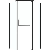 Grossman Pragma 90x90x195 302.K33.03.9090.21.00 (черный матовый/прозрачное стекло)
