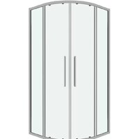 Grossman Cosmo 90x90x195 301.K33.02.9090.10.00 (хром/прозрачное стекло)