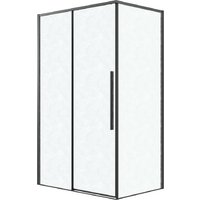 Grossman Galaxy 100x80x195 120.K33.01.1080.21.02 (черный матовый/стекло шиншилла)