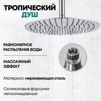Душевая система  Grocenberg GB5099CR-4 (хром) - Превью изображения №10 — Интернет-магазин samo.by