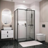 Душевая стенка Grossman Style 90x195 200.K33.05.90.21.00 (черный матовый, стекло прозрачное) - Превью изображения №5 — Интернет-магазин samo.by