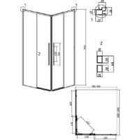 Душевой уголок Grossman Galaxy 110x100x195 300.K33.01.1110.42.00 (графит сатин/прозрачное стекло) - Превью изображения №11 — Интернет-магазин samo.by