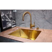 Кухонная мойка Omoikiri Taki 54-U/IF-LG 4973093 (светлое золото) - Превью изображения №2 — Интернет-магазин samo.by