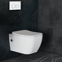 Унитаз подвесной Roxen Cube Bidet в комплекте с инсталляцией StounFix Dual Fresh 6 в 1 542448 (кнопка: белый глянец) - Превью изображения №12 — Интернет-магазин samo.by