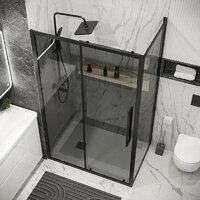 Душевой уголок Grossman Cosmo 130х100х195 120.K33.02.1310.21.10 (черный матовый/стекло тонированное) - Превью изображения №2 — Интернет-магазин samo.by