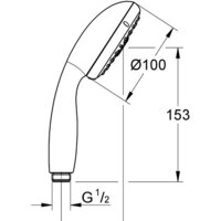 Душевая лейка Grohe New Tempesta 100 28578002 - Превью изображения №2 — Интернет-магазин samo.by