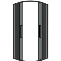Душевой уголок Grossman Cosmo 80x80x195 301.K33.02.8080.21.10 (черный матовый/тонированное стекло) - Превью изображения №2 — Интернет-магазин samo.by