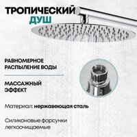 Душевая система  Grocenberg GB5099CR-3 (хром) - Превью изображения №10 — Интернет-магазин samo.by