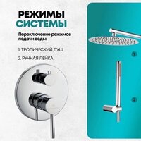 Душевая система  Grocenberg GB5099CR-3 (хром) - Превью изображения №9 — Интернет-магазин samo.by