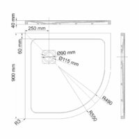 Душевой поддон Wasserkraft Rhin 44T01 - Превью изображения №2 — Интернет-магазин samo.by
