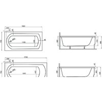 Ванна Polimat Classic 150x75 (c ножками) - Превью изображения №3 — Интернет-магазин samo.by