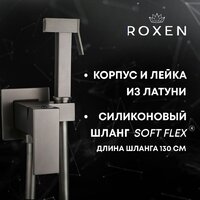 Гигиенический душ Roxen Caspia 500960-GM (оружейная сталь) - Превью изображения №7 — Интернет-магазин samo.by