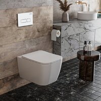 Унитаз подвесной Roxen Cube в комплекте с инсталляцией StounFix Dual Fresh 6 в 1 571468 (кнопка: белый глянец) - Превью изображения №11 — Интернет-магазин samo.by