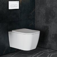 Унитаз подвесной Roxen Cube в комплекте с инсталляцией StounFix Dual Fresh 6 в 1 571468 (кнопка: белый глянец) - Превью изображения №12 — Интернет-магазин samo.by