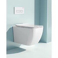 Унитаз подвесной Roxen Cube в комплекте с инсталляцией StounFix Dual Fresh 6 в 1 571468 (кнопка: белый глянец) - Превью изображения №13 — Интернет-магазин samo.by