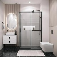 Душевая стенка Grossman Style 90x195 200.K33.05.90.21.02 (черный матовый/стекло шиншилла) - Превью изображения №4 — Интернет-магазин samo.by