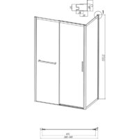 Душевая стенка Grossman Style 90x195 200.K33.05.90.21.02 (черный матовый/стекло шиншилла) - Превью изображения №12 — Интернет-магазин samo.by