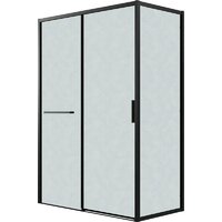 Душевая стенка Grossman Style 90x195 200.K33.05.90.21.02 (черный матовый/стекло шиншилла) - Превью изображения №2 — Интернет-магазин samo.by