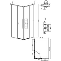 Душевой уголок Grossman Galaxy 110x80x195 300.K33.01.1180.10.00 (хром/прозрачное стекло) - Превью изображения №11 — Интернет-магазин samo.by