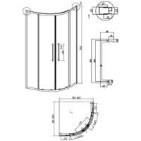 Душевой уголок Grossman Cosmo 80x80x195 301.K33.02.8080.21.02 (черный матовый/шиншилла стекло) - Превью изображения №11 — Интернет-магазин samo.by
