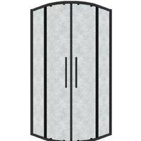 Grossman Cosmo 80x80x195 301.K33.02.8080.21.02 (черный матовый/шиншилла стекло)