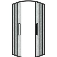 Душевой уголок Grossman Cosmo 80x80x195 301.K33.02.8080.21.02 (черный матовый/шиншилла стекло) - Превью изображения №2 — Интернет-магазин samo.by