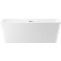 Wellsee DeSire 159,5x77 231501004 (отдельностоящая ванна белый глянец, экран, ножки, сифон-автомат золото)
